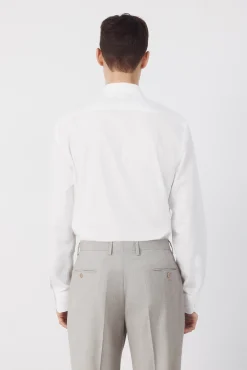 Camisa vestir lisa algodón tencel