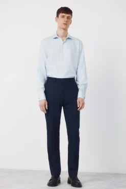 Camisa vestir lisa fácil plancha