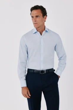 Camisa vestir lisa fácil plancha