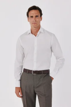 Camisa vestir lisa fácil plancha