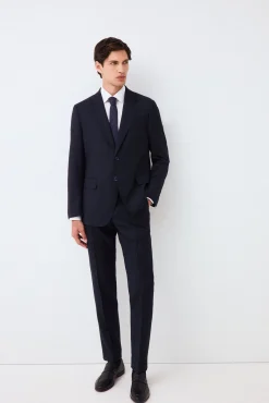 Camisa vestir lisa non iron + antimanchas slim fit