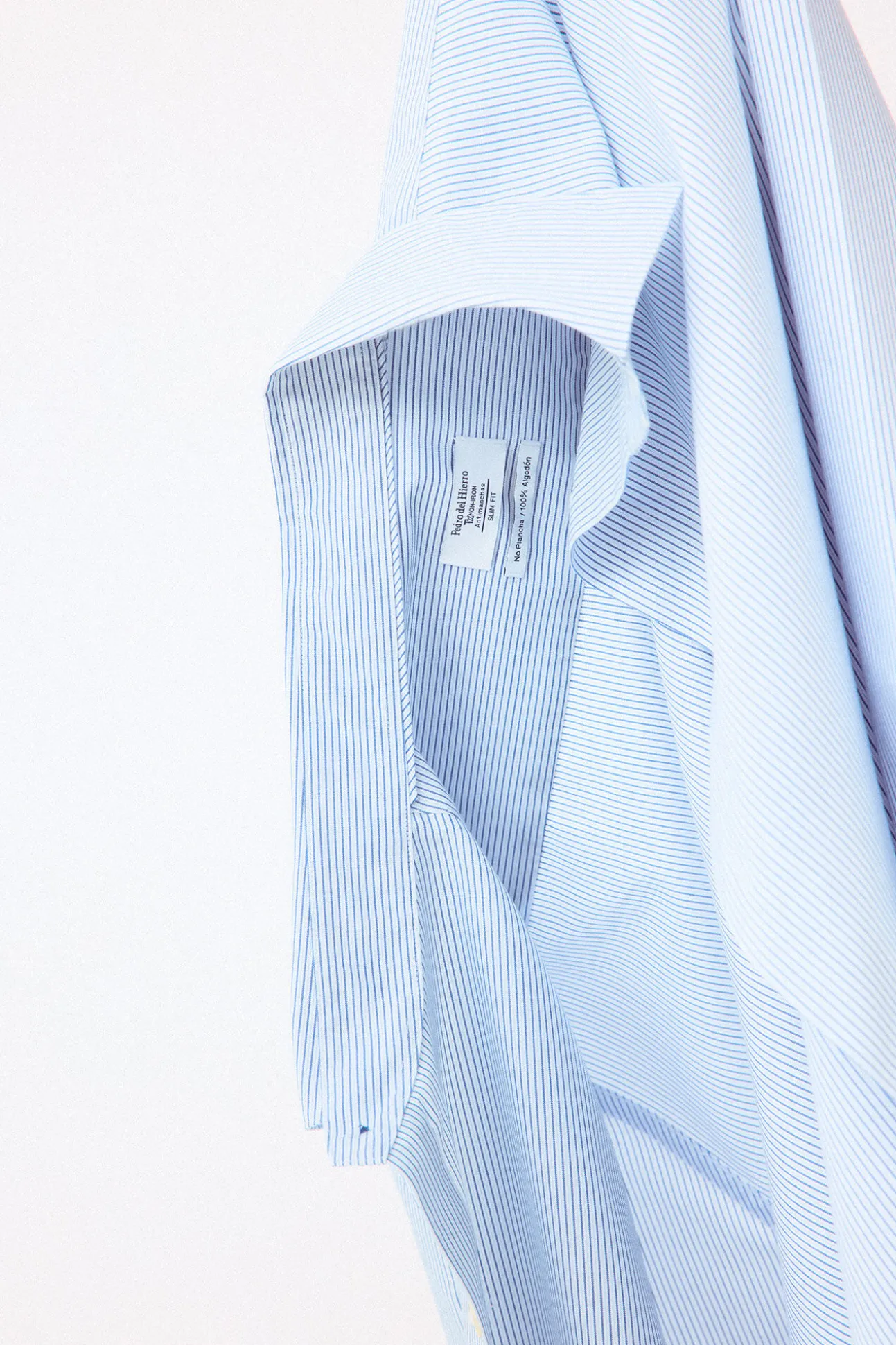 Camisa vestir rayas non iron + antimanchas slim fit