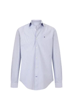Camisa vestir rayas non iron + antimanchas slim fit