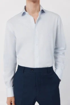 Camisa vestir rayas slim fit fácil plancha