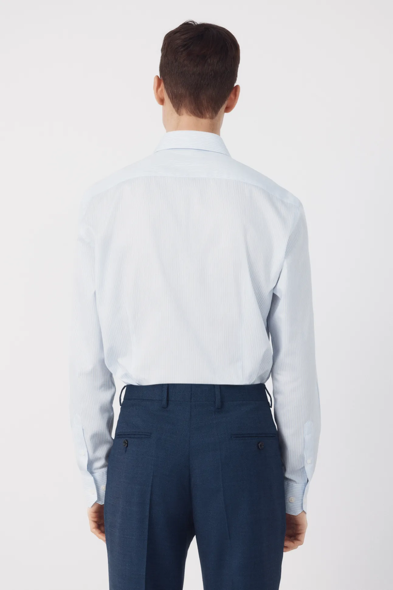 Camisa vestir rayas slim fit fácil plancha