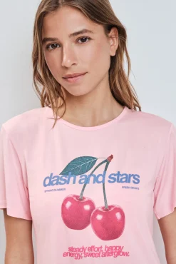 Camiseta apertura espalda rosa