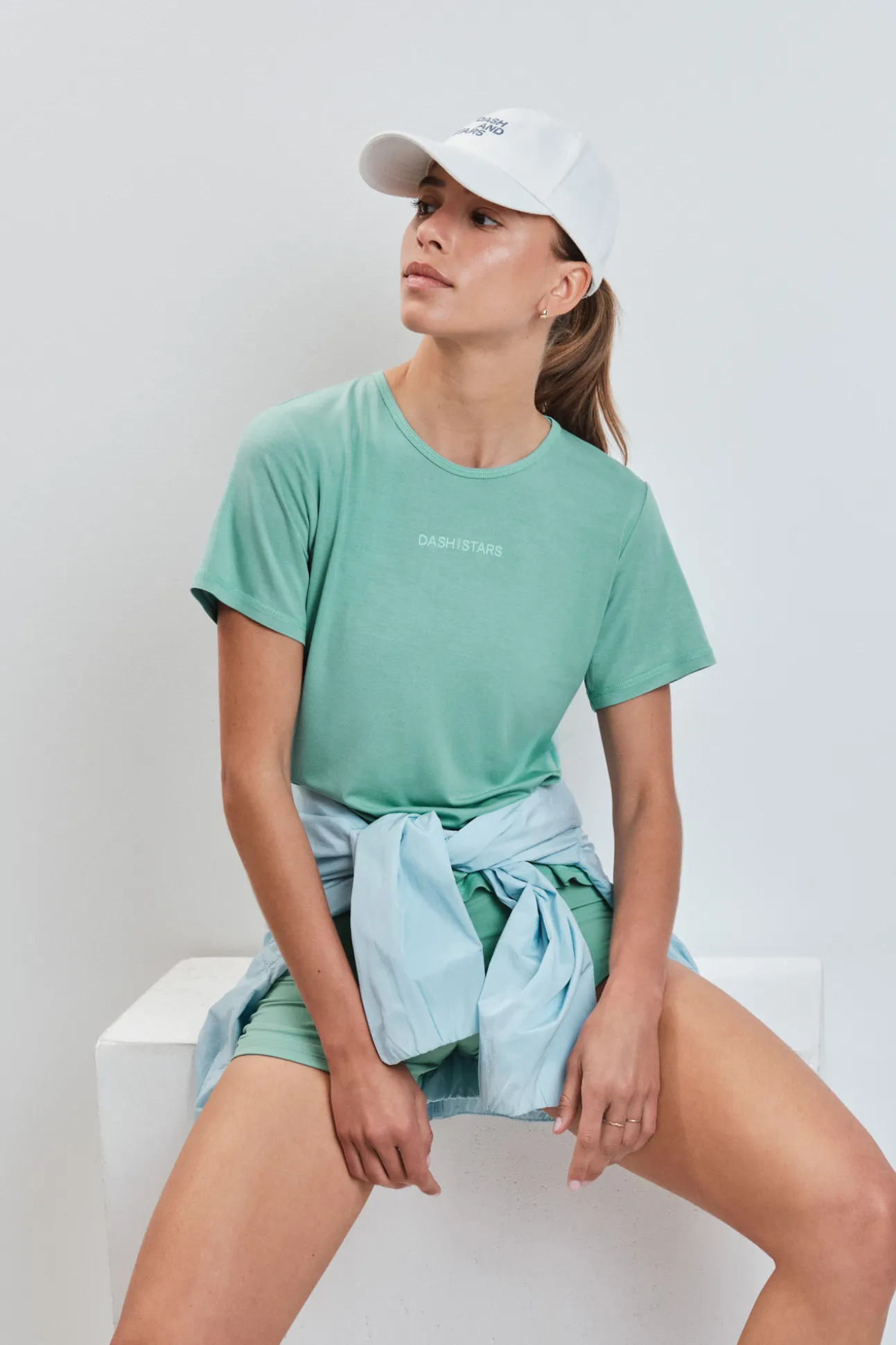Camiseta apertura espalda verde