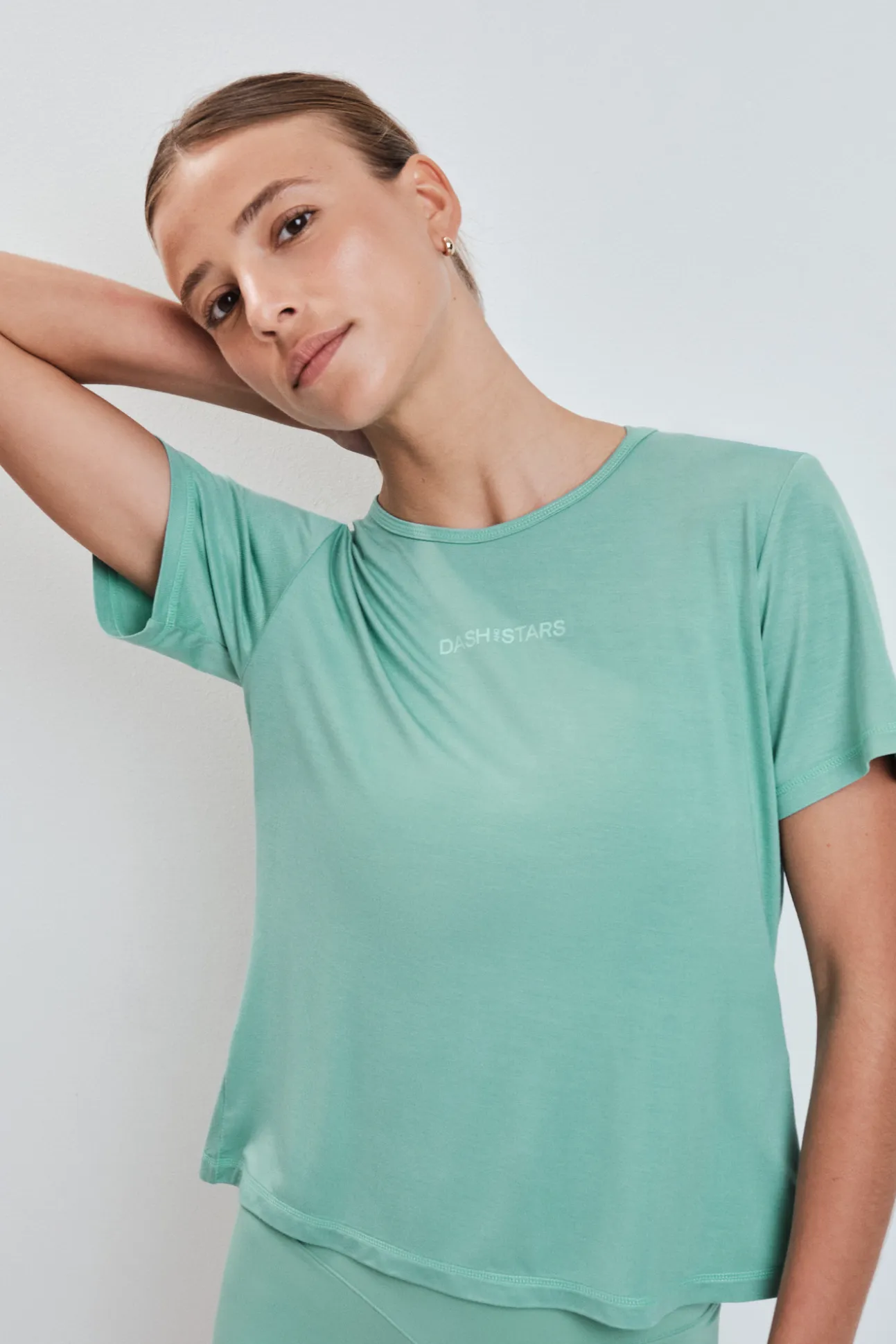 Camiseta apertura espalda verde