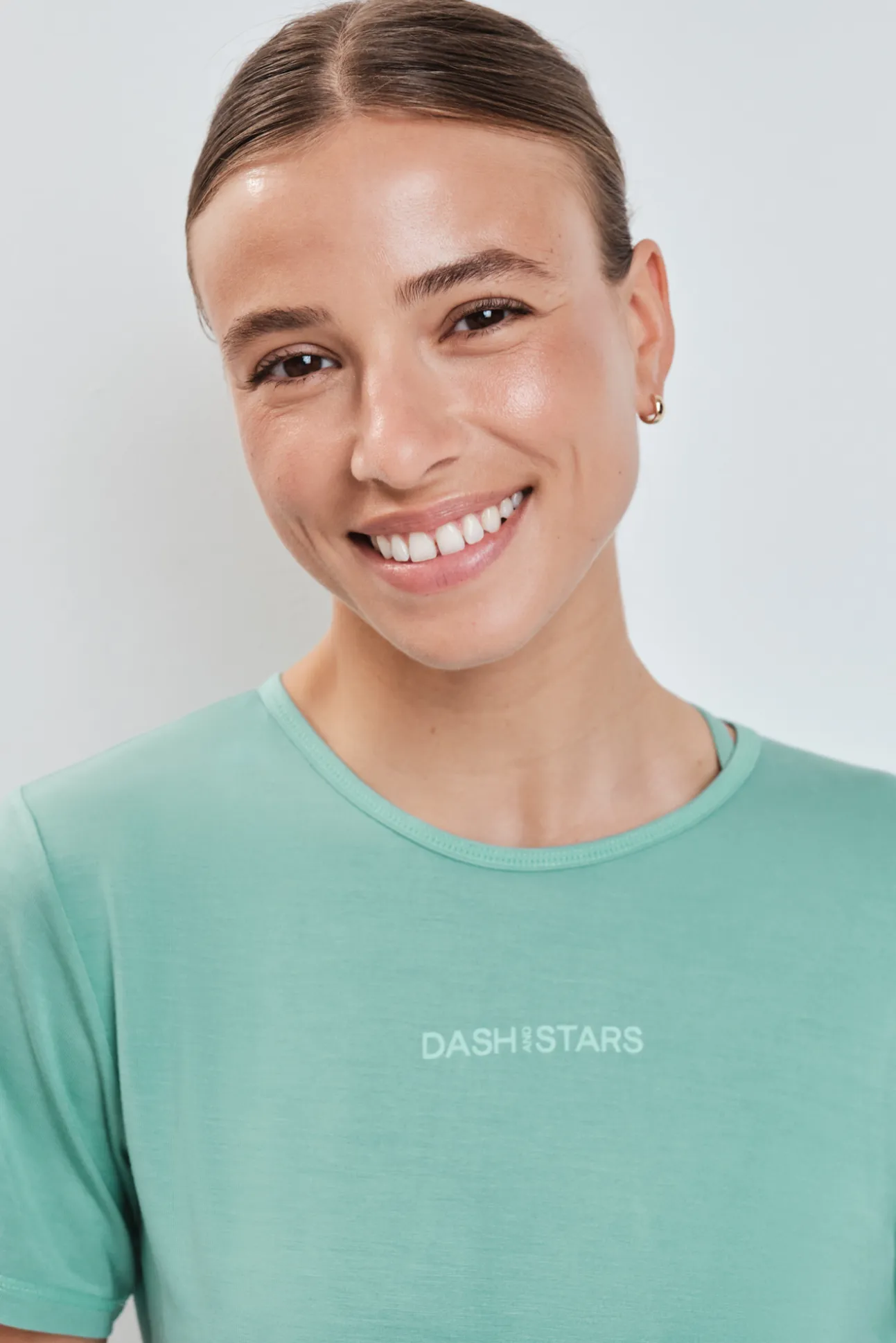 Camiseta apertura espalda verde