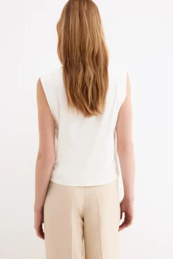 Camiseta bajo bordado calado