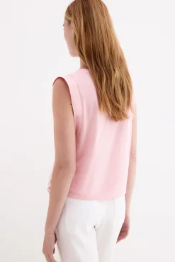 Camiseta bajo bordado calado