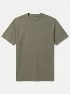 Camiseta básica lavada con bordado avión