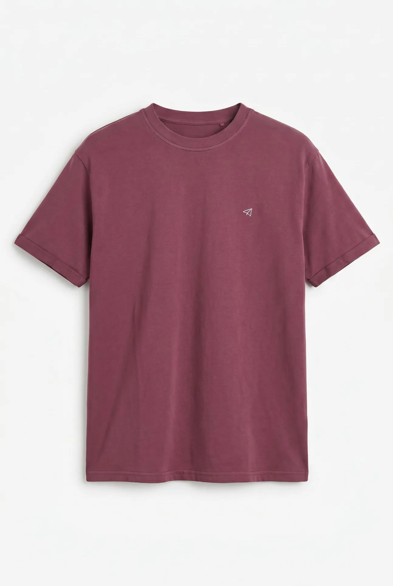 Camiseta básica lavada con bordado avión