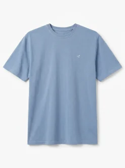Camiseta básica lavada con bordado avión