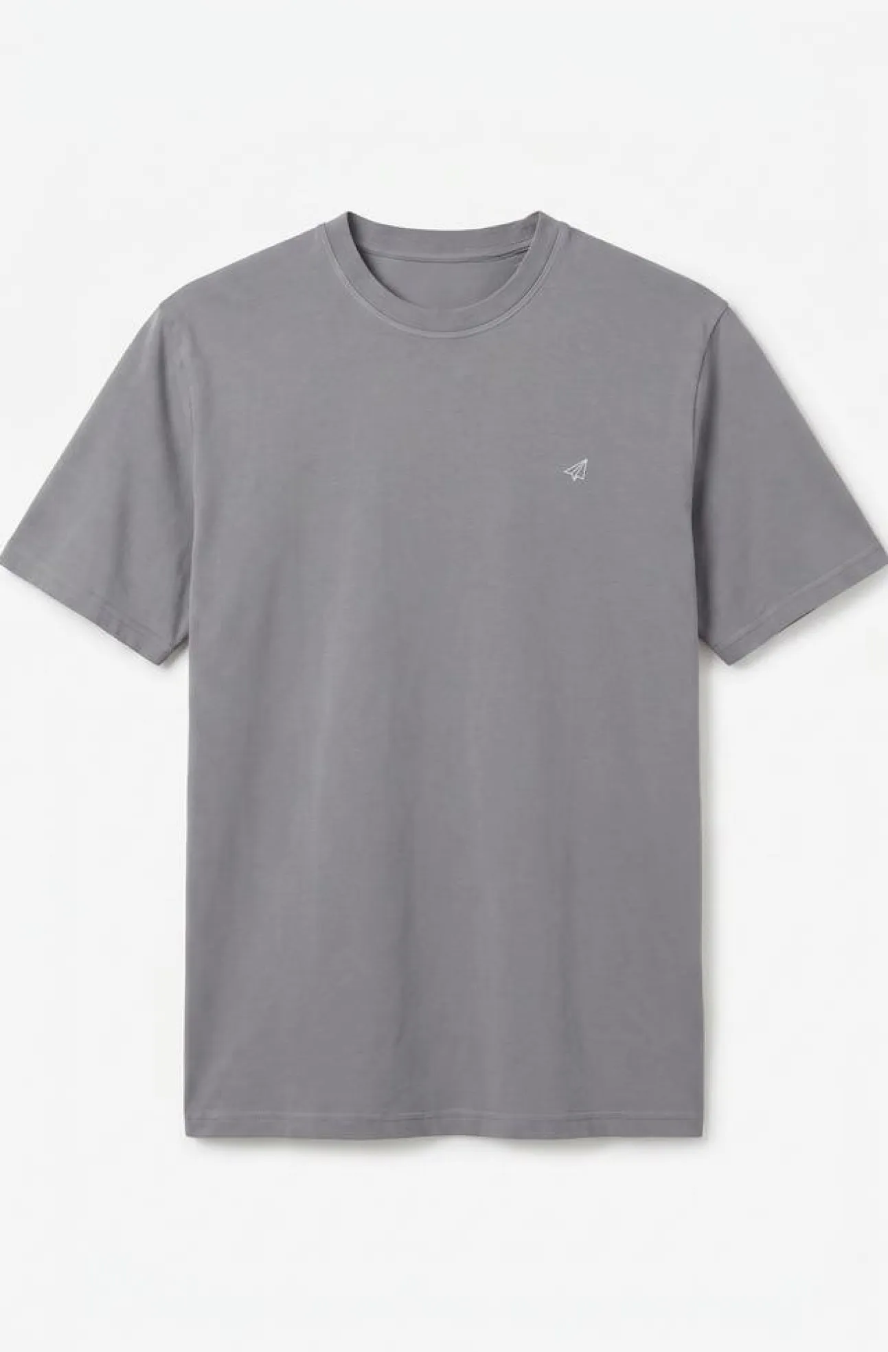 Camiseta básica lavada con bordado avión