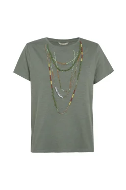 Camiseta collar abalorios