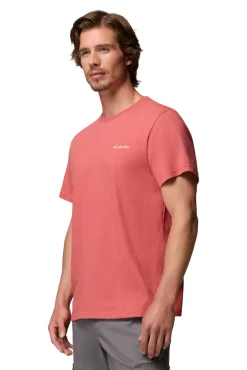 Camiseta con estampado de naturaleza en la espalda