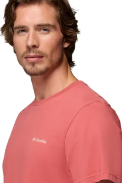 Camiseta con estampado de naturaleza en la espalda