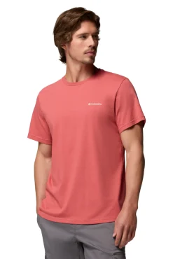 Camiseta con estampado de naturaleza en la espalda