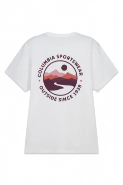 Camiseta con estampado de naturaleza en la espalda
