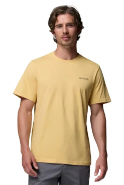 Camiseta con estampado de naturaleza en la espalda