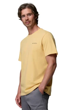 Camiseta con estampado de naturaleza en la espalda