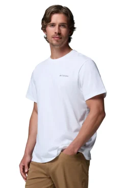 Camiseta con estampado de naturaleza en la espalda