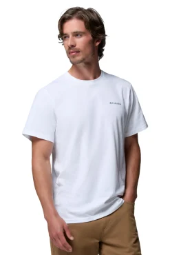 Camiseta con estampado de naturaleza en la espalda