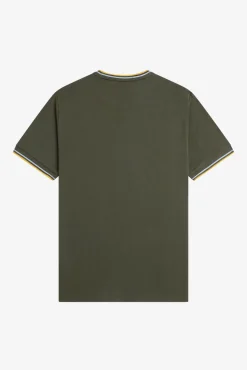 Camiseta con ribete con dos franjas