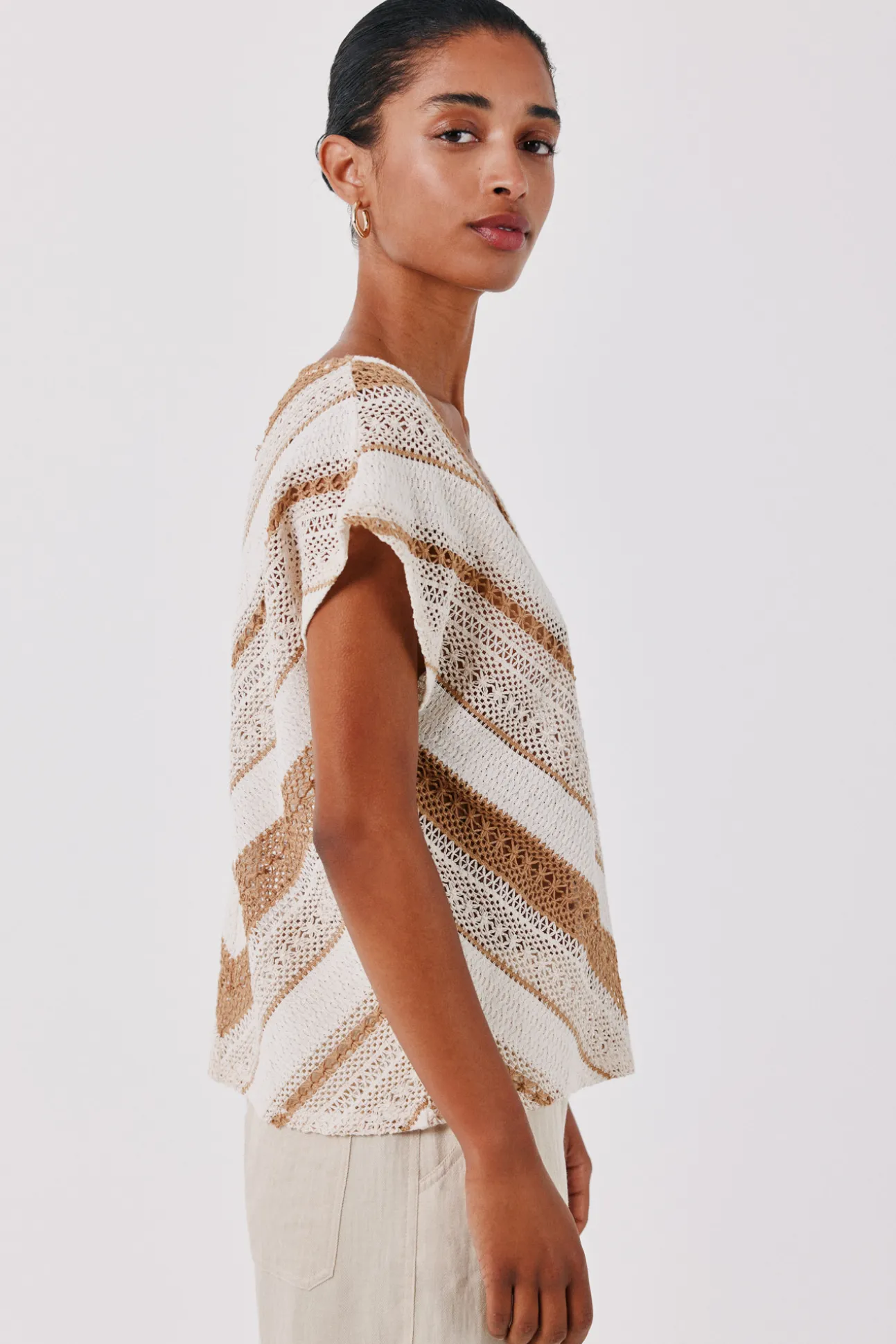 Camiseta crochet multicolor
