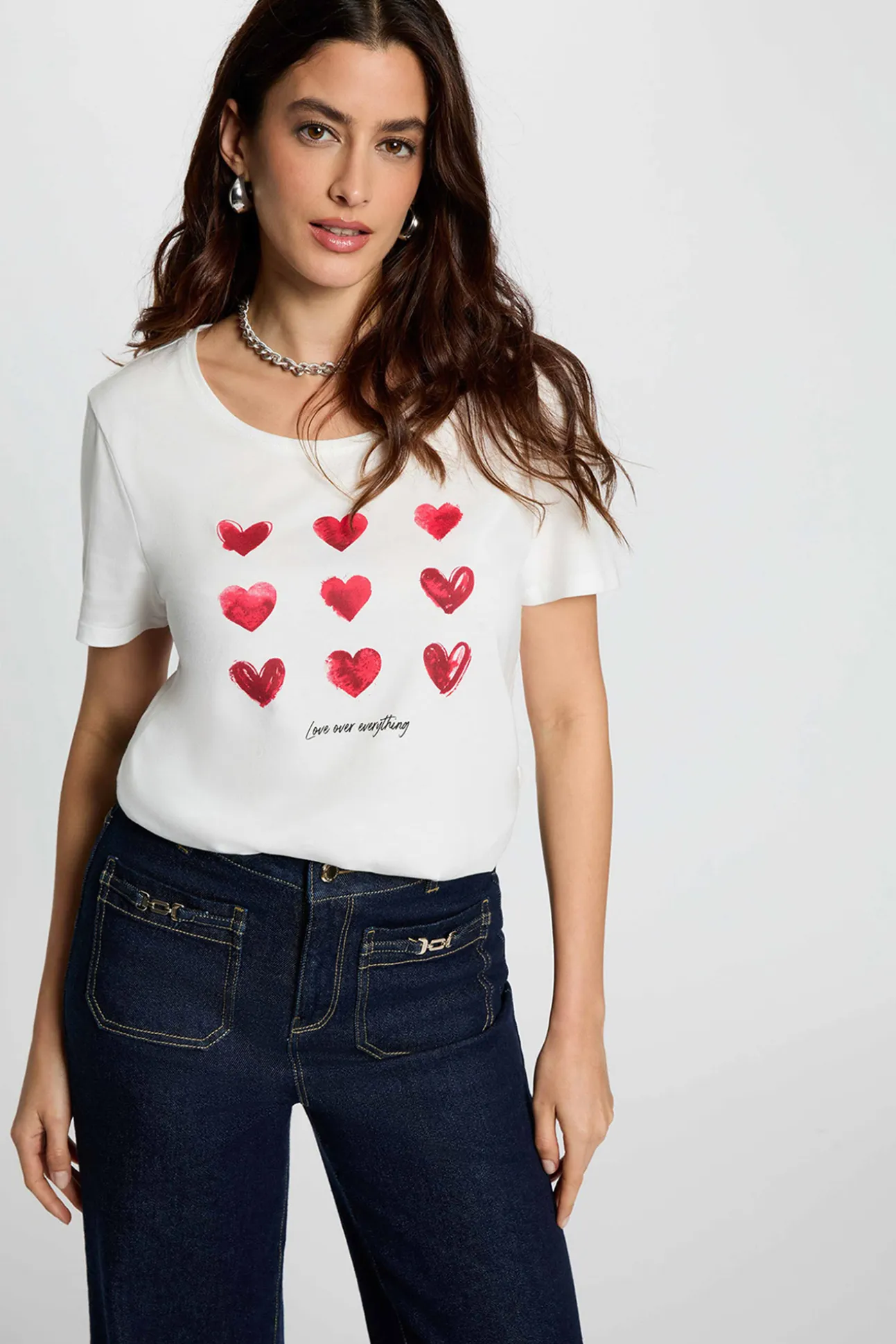 Camiseta cuello v manga corta
