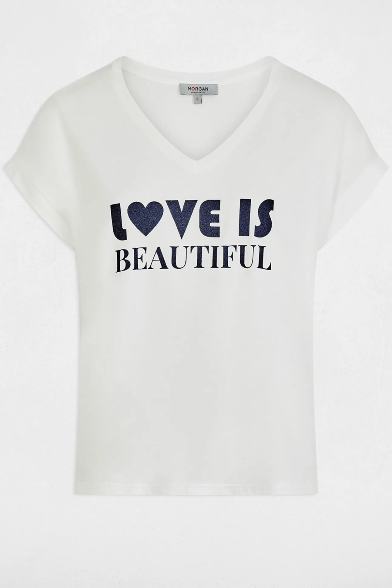 Camiseta cuello v manga corta