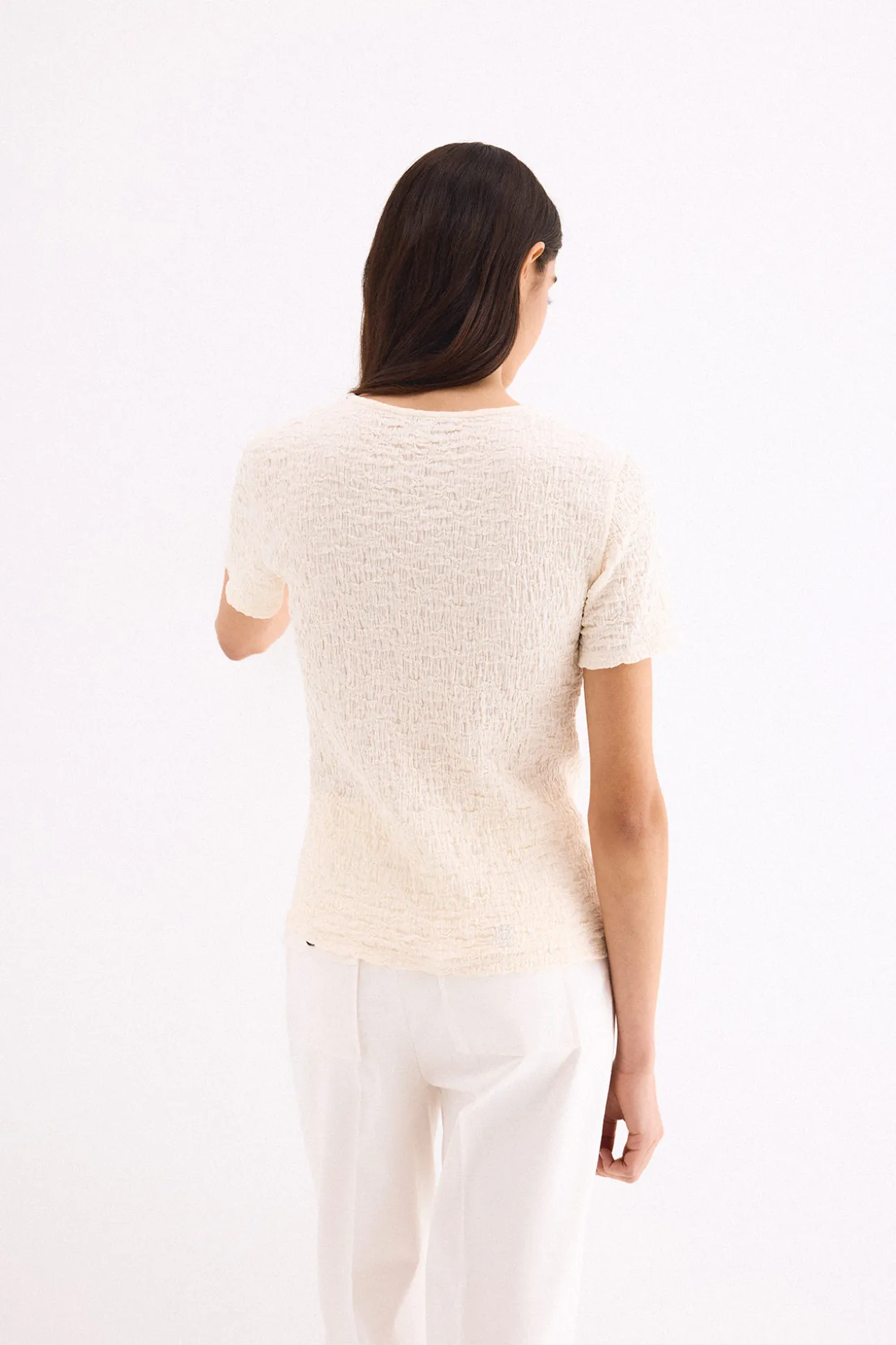 Camiseta efecto arrugado