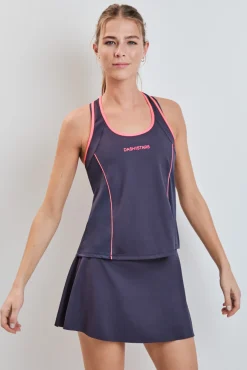 Camiseta entallada sin mangas gris