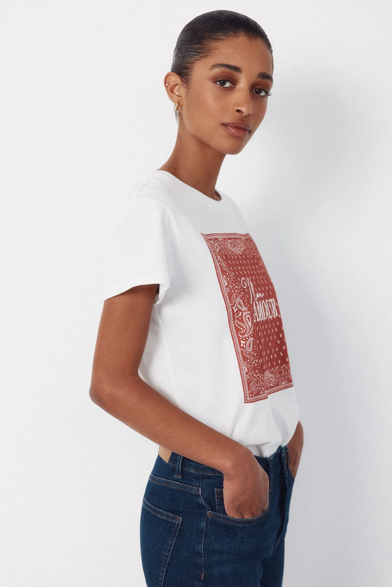 Camiseta estampado posicional