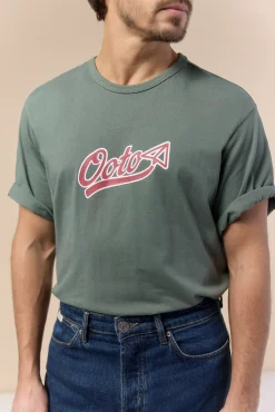 Camiseta lavada manga corta