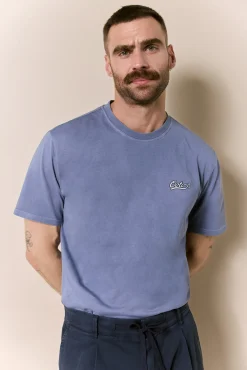 Camiseta lavada manga corta logo