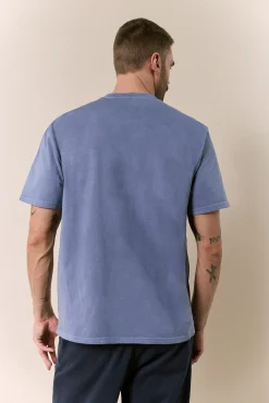 Camiseta lavada manga corta logo