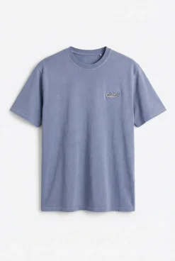 Camiseta lavada manga corta logo