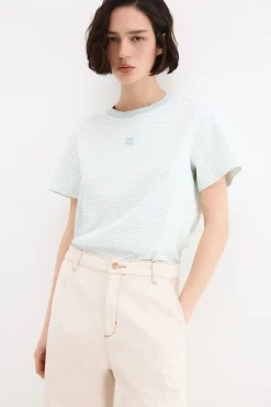 Camiseta manga corta a rayas