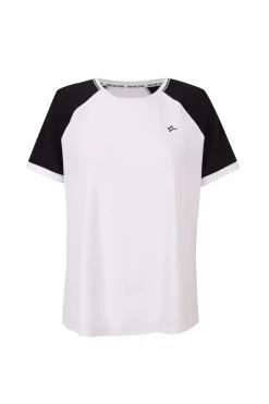 Camiseta manga corta blanca contraste