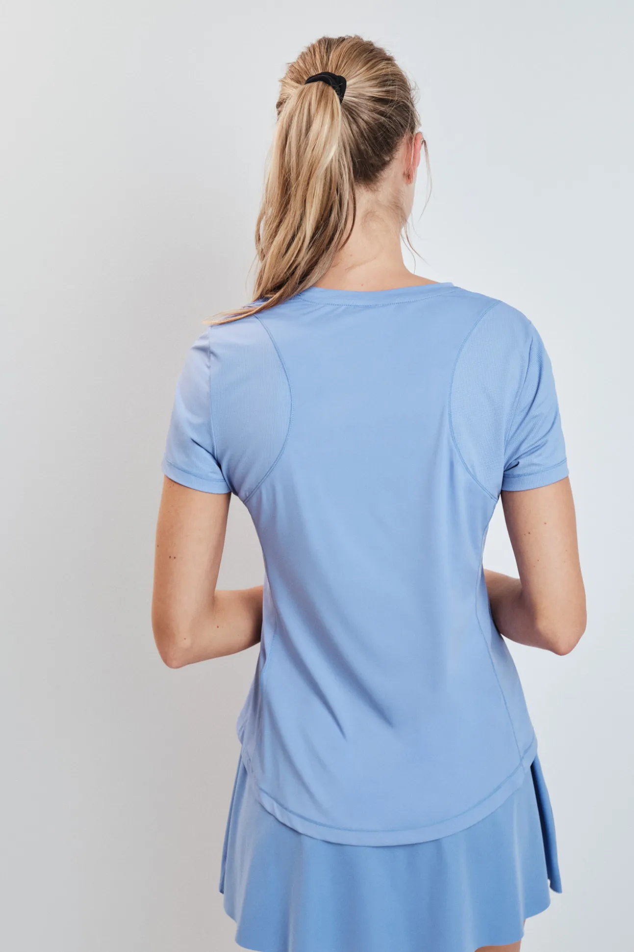 Camiseta manga corta estampado azul