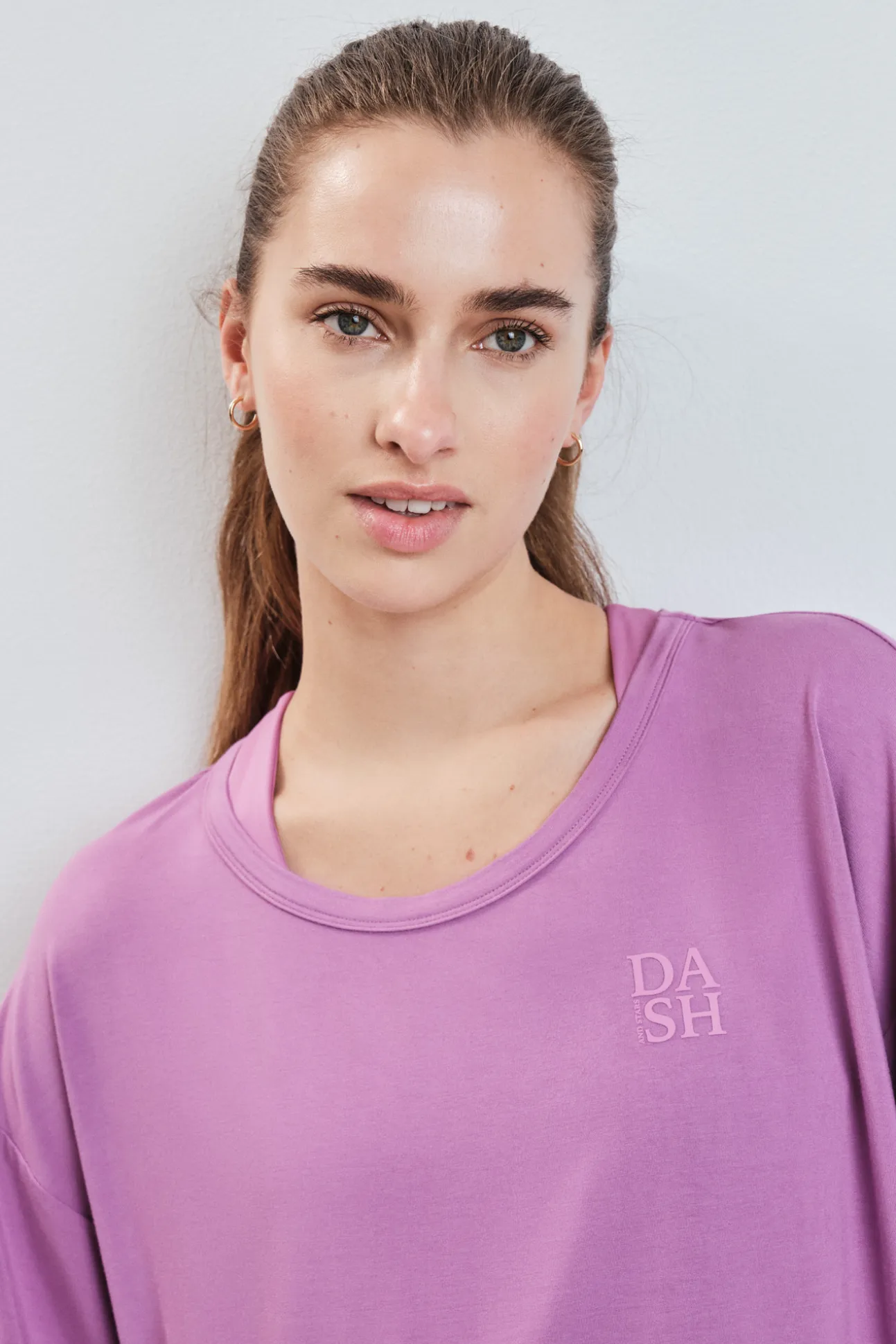Camiseta manga corta extra suave rosa