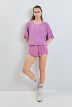Camiseta manga corta extra suave rosa