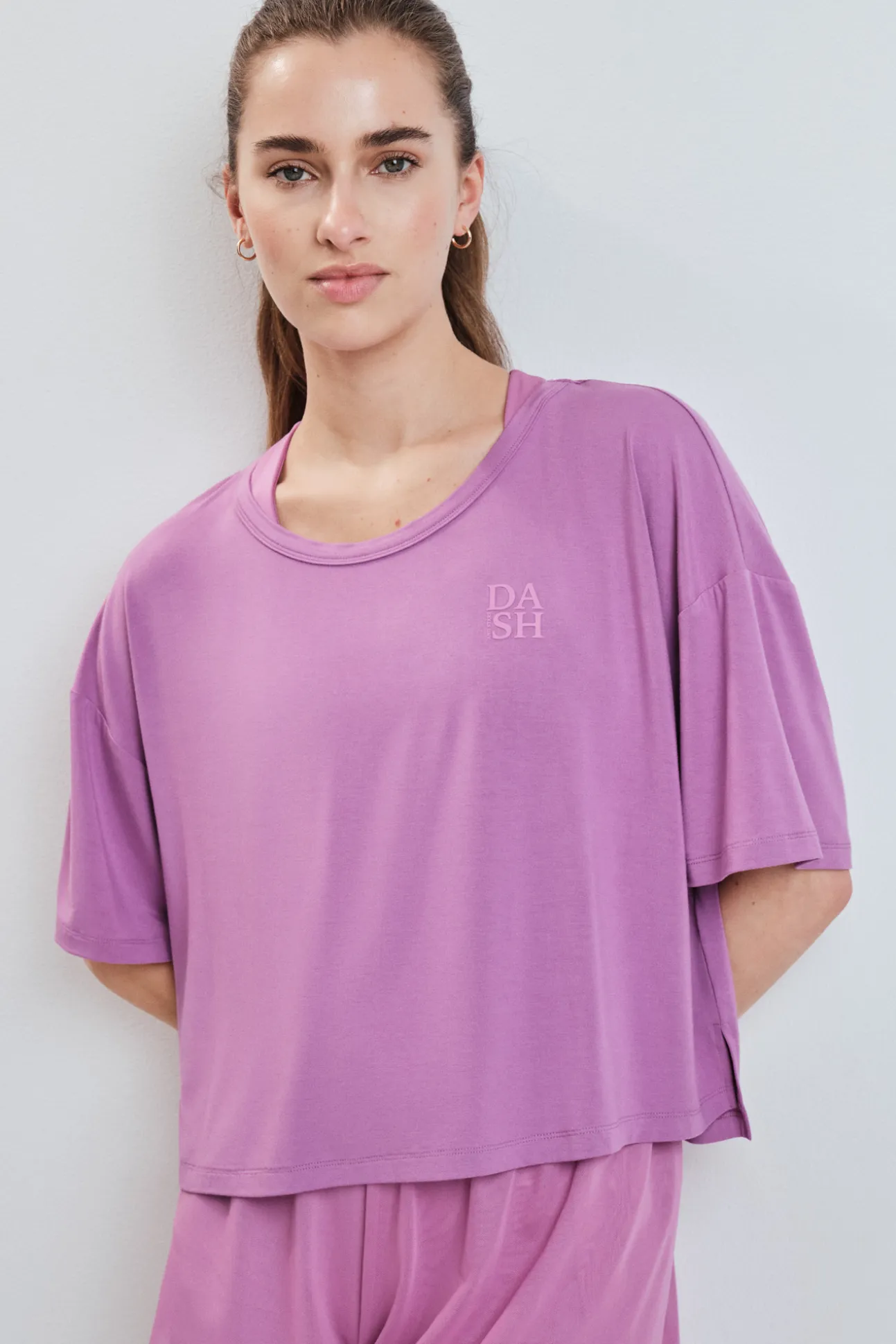 Camiseta manga corta extra suave rosa