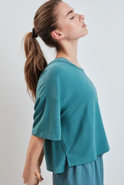 Camiseta manga corta extra suave verde