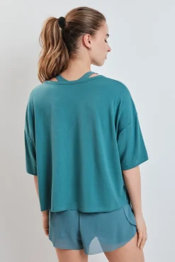 Camiseta manga corta extra suave verde