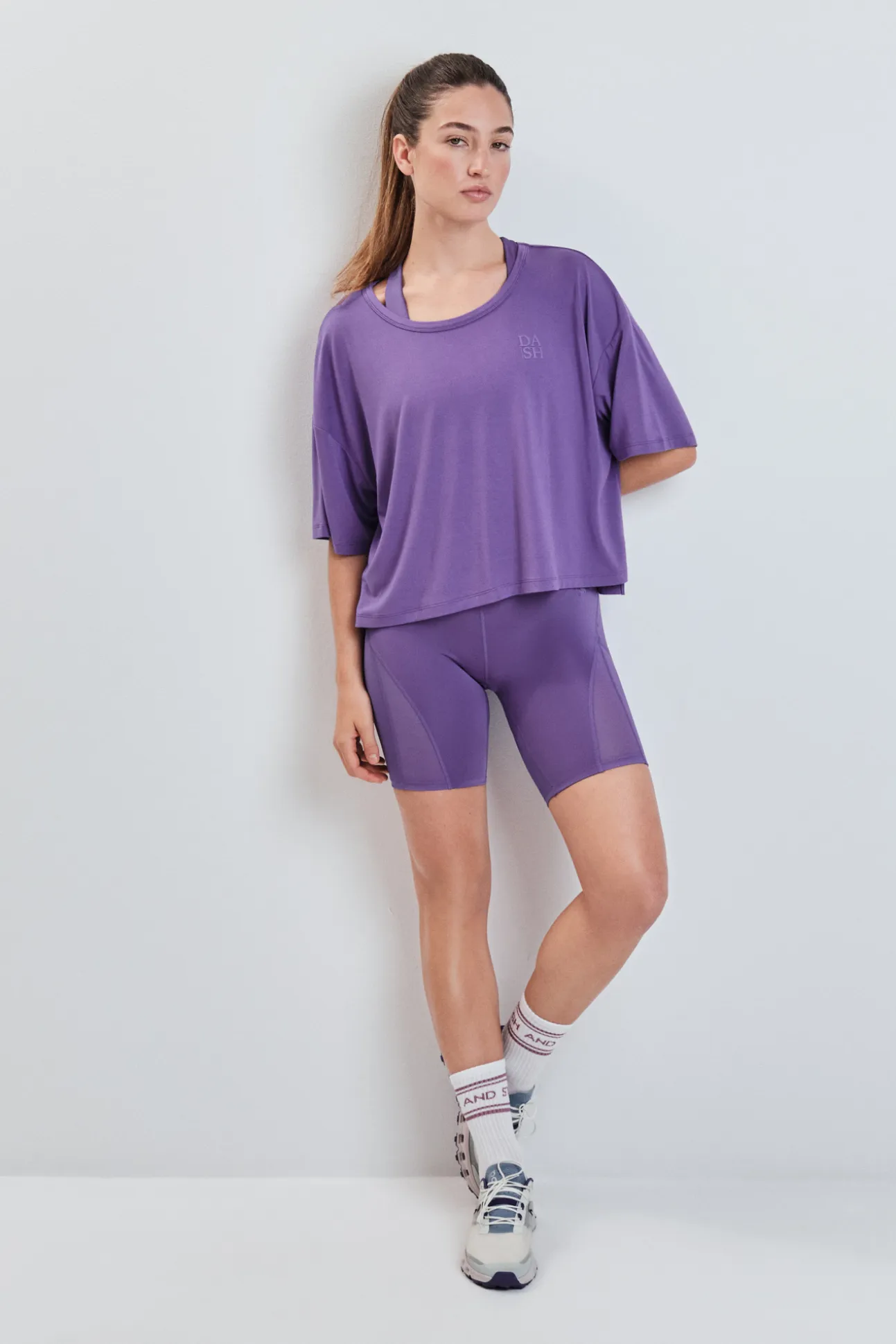 Camiseta manga corta extra suave morada