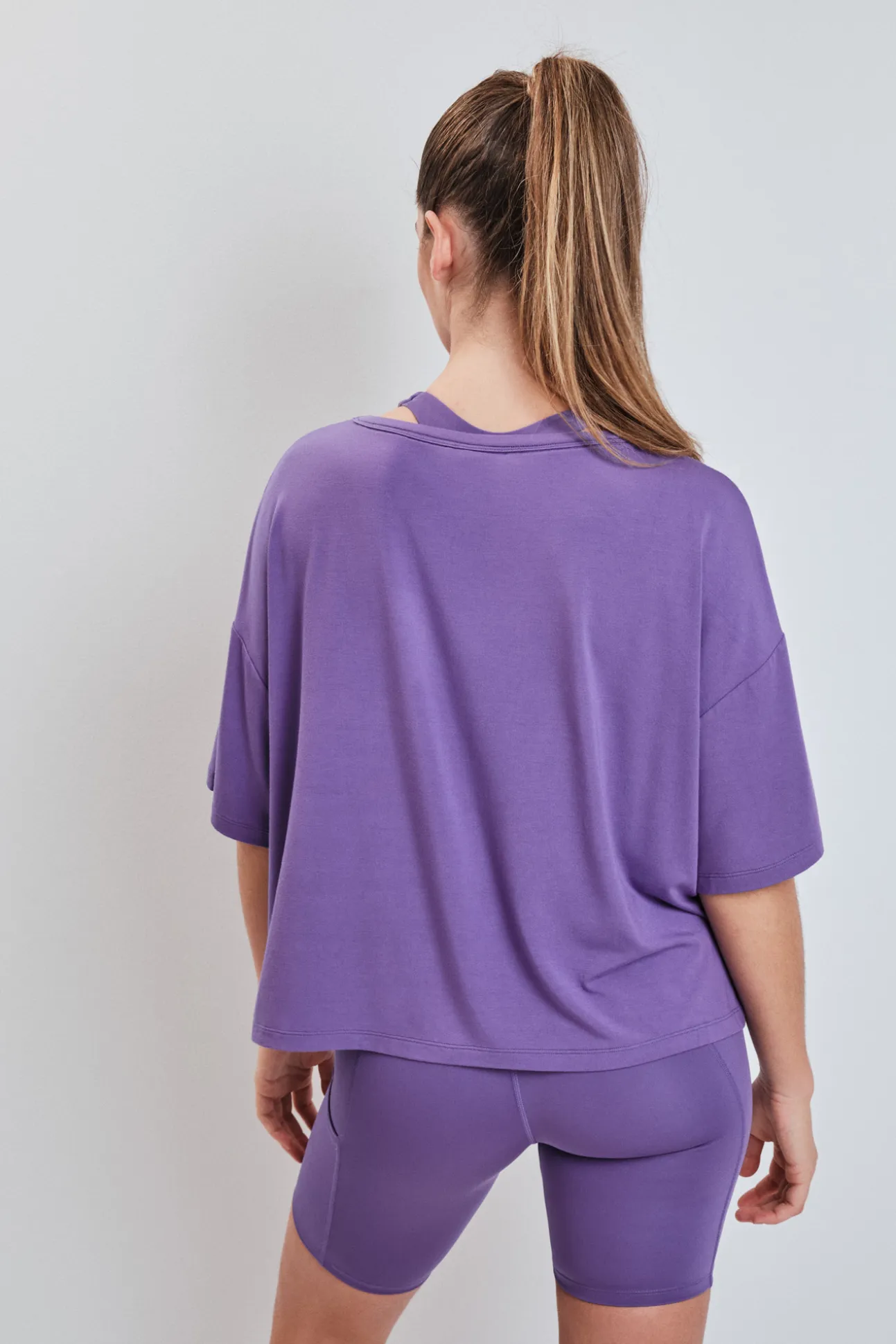 Camiseta manga corta extra suave morada