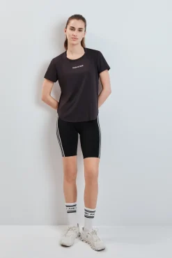 Camiseta negra técnica panel mesh